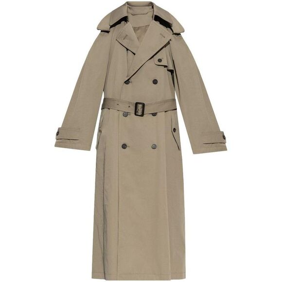BALENCIAGA Strapless Belted Maxi Dress Women EXPLORERBEIGE Dresses